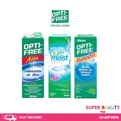 Flash sale OPTI-FREE Replenish/ Pure Moist/ Aldox น้ำยาล้างคอนแทคเลนส์ น้ำยาทำความสะอาดคอนแทคเลนส์ ขนาด 300ml