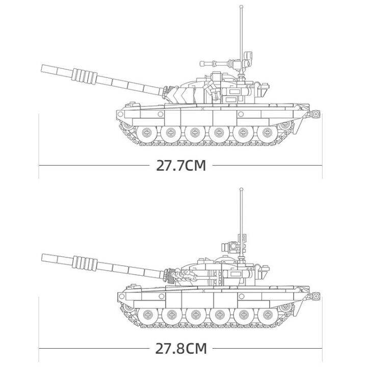 2ใน1แบบทหาร-wwii-t72b3-t72m1หลักรถถังประจัญบานเครื่องประดับสะสมบล็อกตัวต่ออิฐของเล่น