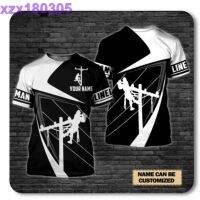 Jk Personalized Lineman Black White 3D Tshirt