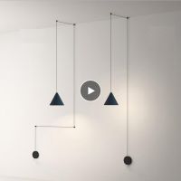 Modern Black Metal Long Wire Cone Shape Pendant Lamp Kitchen Island LED Vintage Hanging Lamp Bedside Suspension Lighting