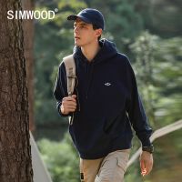 สไตล์ตามท้องถนน SIMWOOD-Hoodies De Lã Quente Masculinos Com Logotipo Bordado Moletons คำขวัญ Grandes Pulveres Alta Qualidade Novos Outono 2023