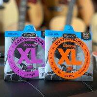 D’Addario สายกีต้าร์ไฟฟ้า EXP110 / EXP120 สายเคลือบกันสนิม (.009-.042 / .010-.046) + รับประกันของแท้ เล่นง่ายไม่เจ็บนิ้ว สายไฟฟ้า * มีปลายทาง