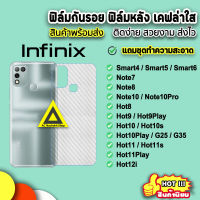 ?พร้อมส่ง จากไทย ฟิล์มกันรอยหลัง ฟิล์มหลังinfinix ลายเคฟล่า infinix Smart4 Smart5 Smart6 Note8 Note10 Hot12i Hot8 Hot9 Hot10 Hot10s Hot10Play ฟิล์มinfinix ฟิล์มกัยรอยinfinix