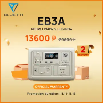 Bluetti EB3A Portable Power Station - 268Wh w. 600W Inverter