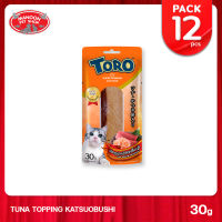 [12 PCS][MANOON] TORO TORO โทโร โทโร่ ปลาทูน่าหน้าคัตทสึโอะบูชิ สำหรับแมว ขนาด 30 กรัม