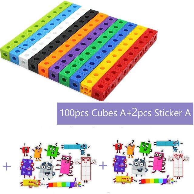 Numberblocks with Stickers Linking Math Cubes Number Blocks Counting ...