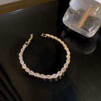 High-end zircon bracelet ins niche design versatile simple cold style bracelet personalized fashion accessories for women