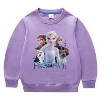 Frozene Annas Elsas เสื้อยืดสำหรับหนุ่มๆสาวๆ2-9ปีผ้าฝ้าย100% ด้านบนคอกลมแขนยาวฤดูใบไม้ผลิและฤดูใบไม้ร่วงเสื้อยืดคลุมด้วยผ้าเด็กเสื้อผ้าเด็กกีฬา