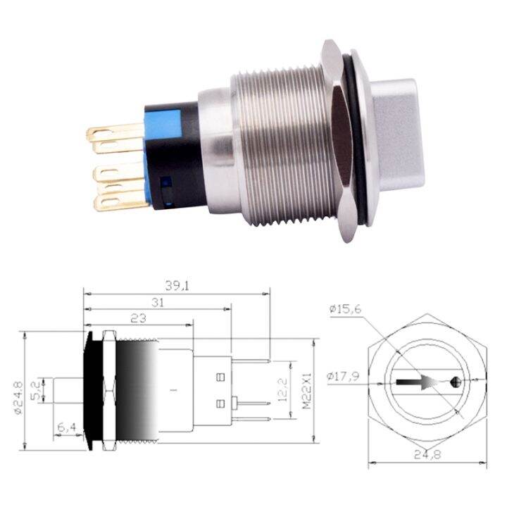 yf-22mm-metal-selector-2-3-postion-1no1nc-2no2nc-12v-push-knob