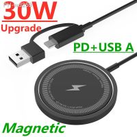 30W Magnetic Wireless Charger Pad Stand for Macsafe iPhone 14 13 12 Pro Max Mini Fast Wireless Charging Station Mag Chargers