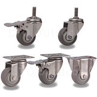 1PCS 1.5/2Inch Heavy Duty Universal Stainless Steel Swivel Caster Wheels Silent Caster For Furniture Wheel Industrial Equipment