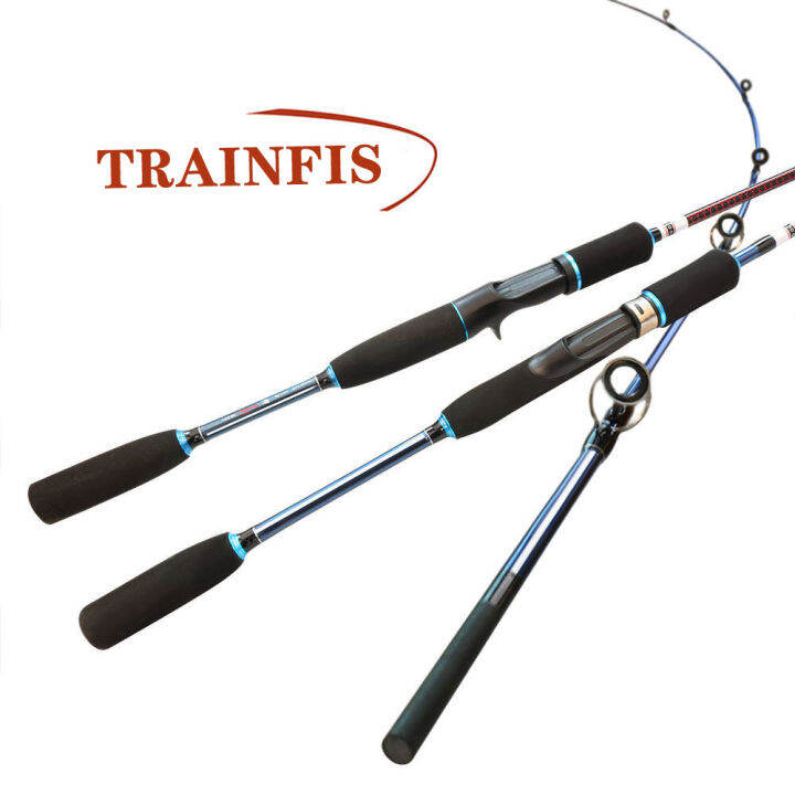 【TRAINFIS】1.68M/1.8M 22lb(10kg) ML Solid Carbon Fishing Rod Spinning