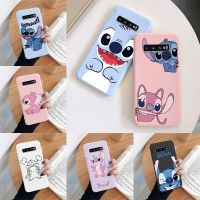 For Samsung Galaxy S10 S 10 Plus S10E Camera Protect Soft Cover Silicone Cartoon Lilo Stitch Phone Case Funda For Samsung S10+ Phone Cases