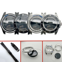 44Mm Watch Case สายนาฬิกาสเตนเลสสตีลปรับแต่งแล้วสำหรับ NH35/NH36 /4R35A/4R3 6A อุปกรณ์เสริมนาฬิกากลไก