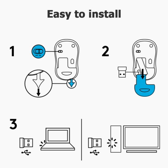 Chuột không dây im lặng logitech m221 - ảnh sản phẩm 7