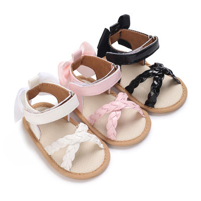รองเท้าเด็กผู้หญิงรองเท้าแฟชั่นระบายอากาศได้รองเท้าแตะนุ่มรองเท้าหัดเดิน Binyag ทารกแรกเกิด0-18Month
