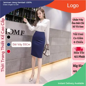 Chân váy bút chì Thái hòa vải giãn nhẹ J935 - Shop Thái Hòa