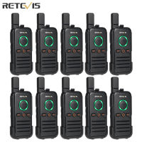 เครื่องส่งรับวิทยุแบบพกพา RB645เครื่องรับส่งวิทยุมือถือ Retevis แบบคู่10ชิ้น PMR446วิทยุยูเอสบี C แบบพกพาสำหรับร้านอาหาร