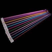 ♧☢ 11pcs 10.6 Multicolour Aluminum TUNISIAN AFGHAN Crochet Hook Knit Needles Set 2-8mm