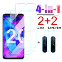 4in1 Tempered Glass For Honor 30 20 10 10X Lite 10i 20i 30i Protective Glass For Honor 20 X10 V30 Pro V20 V10 30S 20S Lens Film