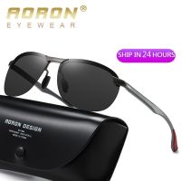 【hot】❀♘☒  AORON New Aluminum Frame Sunglasses Mens Polarized Glasses Driver Driving UV400