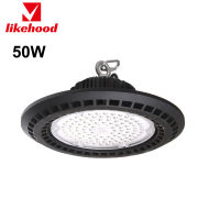 Likelyhood โคมไฟติดแสงเบย์สูง UFO LED 50W-200W,14000lm หลอดไฟเดย์ไลท์ขนาด6500K สำหรับโกดังสินค้าโรงฝึกงาน