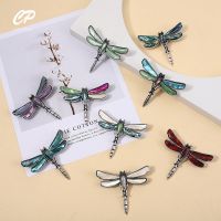 Fashion Shell Inlaid Dragonfly Brooch Pin Cartoon Fashion Abalone Shell Corsage Clothing Accessories