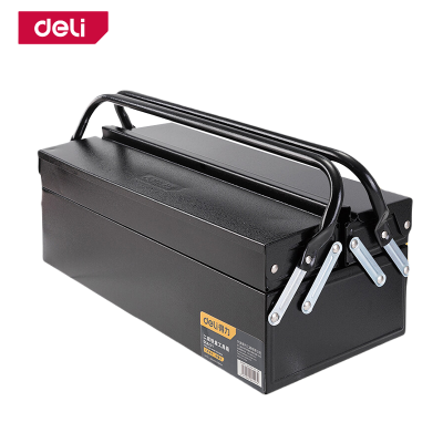 Deli กล่องเก็บเครื่องมือช่าง 2ชั้น 3ชั้น กล่องใส่อุปกรณ์ช่าง กล่องเครื่องมือ มีห่วงใส่แม่กุญแจ ทนทาน กันสนิม Storage Box