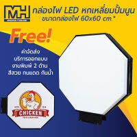 กล่องไฟ LED ป้ายโฆษณา ป้ายหน้าร้านทรงแปดเหลี่ยม ตู้ไฟทรงแปดเหลี่ยมปั้มนูน ตู้ไฟหน้าร้านติดตั้งภายนอกอาคาร ขนาด 60x60 cm.