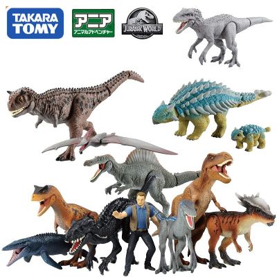 TOMY Domika Anlia Jurassic World Tyrannosaurus Rex Boys ของเล่นจำลองสัตว์โมเดลโรคข้ออักเสบเคลื่อนย้ายได้