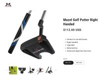 พัตเตอร์ Mallet MAZEL Golf Putter MP series with top Advanced Alignment