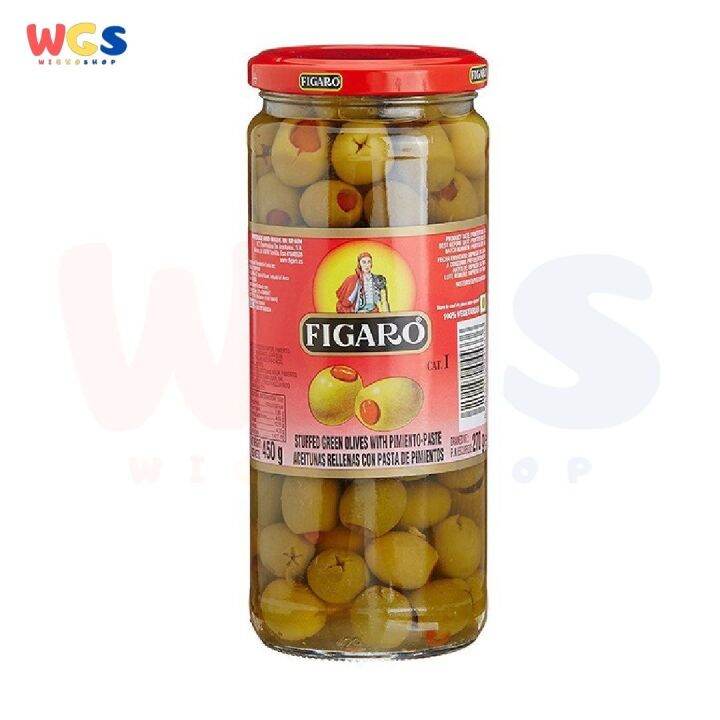 Figaro Stuffed Green Olives With Pimiento Paste 450g Lazada Indonesia