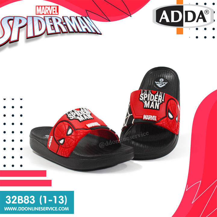 adda-รองเท้าเด็กผู้ชาย-รองเท้าแตะ-รองเท้าแบบสวม-สวมใส่สบาย-ลาย-spiderman-สไปเดอร์แมนฮีโร่ของผม-adda-รุ่น-32b83