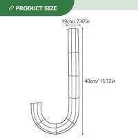 Gngfhjmnyhjmhg 2ชิ้นโครงพวงหรีดโลหะสำหรับลูกกวาดไม้เท้าคริสต์มาสเหล็ก DIY แบนเนอร์รูปร่างวงแหวนลวดอุปกรณ์เสริมไม้ค้ำ