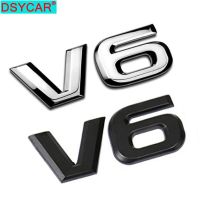 DSYCAR 1ชิ้น V6แฟชั่นโลหะ3D เครื่องยนต์สติกเกอร์ติดรถยนต์อุปกรณ์ตกแต่งสำหรับรถยนต์ตรารถยนต์ใหม่