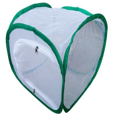 Collapsible Insect Cage Mesh Insect Habitat Cage Butterfly Stick Breeding Zipper Cages Net Cloth
