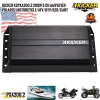 ✅ของแท้ 100✅Kicker 42PXA2002 เพาเวอร์แอมป์มอเตอร์ไซด์ เรือ รถเอทีวี รถยนต์กำลังขับสูงสุด 100วัตต์x 2 ch