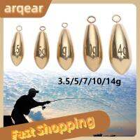 ARQEAR529453ตะกั่วเหยื่อตกปลาสปริงเกอร์แบบแยกน้ำหนัก5ชิ้นตัวเชื่อมตะขอทองเหลืองตะกั่ว