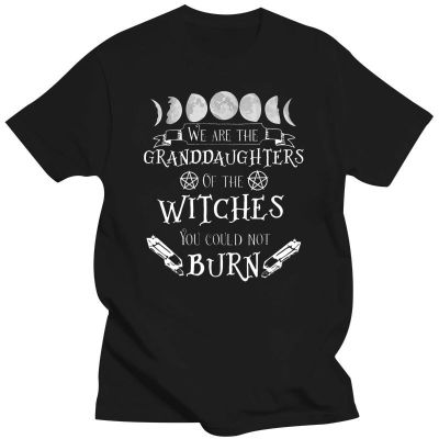 แขนสั้นโอเวอร์ไซส์ชุดเสื้อผ้าแม่มด We Are The Granddaughters Of The Witches สําหรับผู้ชายS-4XL  NSGG