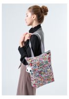 Lesportsac 2023 Tokidoki กระเป๋าถือเทรนด์พิมพ์ลายกระเป๋าโท้ท2432