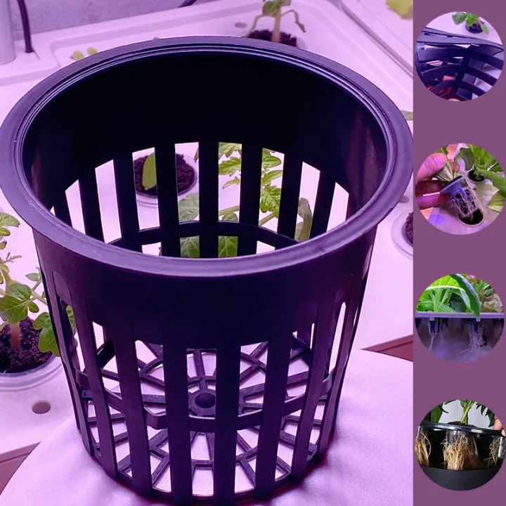 50Pcs Hydroponic Colonization Mesh Plant Grow Pot Net Nursery Cup ...