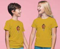 Boy and Girl T-shirt IceCream Printed 100% เสื้อยืดสกรีนลายขนมน่ารัก ไอติม