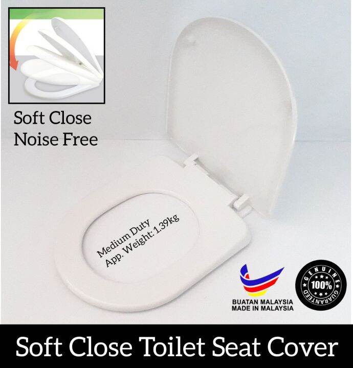D Shape Medium Duty Soft Close White Toilet Seat Cover For Bathroom Accessories Lazada