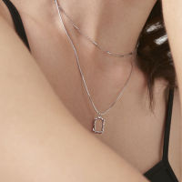 Andro – Chain n Frame Necklace (White Gold) สร้อยคอ แอนดรอ