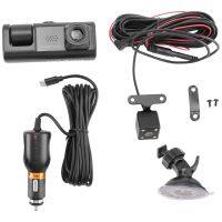 3 Camera Lens Car DVR 3-Channel Dash Cam Front and Rear Inside Dashcam HD 1080P Video Recorder Night Vision