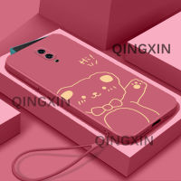 เคส OPPO Reno เคสโทรศัพท์ดีไซน์น่ารักน่ารัก TPU อ่อนลายการ์ตูนหมีสีทองเคสนิ่มยอดนิยม