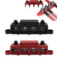 12V เทอร์มินัลบล็อก M8M10 บล็อกกระจายพลังงานสูงในปัจจุบัน Terminal Studs 150A Heavy Duty Module Busbar สำหรับยานยนต์ทางทะเลการเดินสายไฟพลังงานแสงอาทิตย์ RV เรือโดยธรรมชาติ