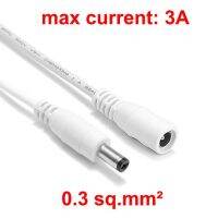 สายต่อขยาย DC 5V 12V 3A 5A 5.5Mm 2.1Mm แจ็คสำหรับท่านชายหญิงสายไฟอะแดปเตอร์สำหรับกล้องวงจรปิดแถบไฟ LED ไฟจอภาพเราเตอร์