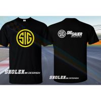 Sig Sauer เสื้อยืดแขนแขนสั้นคอกลมคุณภาพสูงผู้ชายรุ่นลิมิเต็ดเสื้อยืดกีฬาฟิตเนสสินค้าทางวัฒนธรรมและความคิดสร้างสรรค์