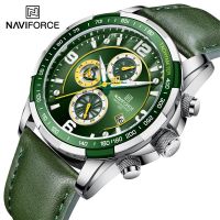 ZZOOI NAVIFORCE Military Chronograph Mens Warches Waterproof Clock Top Brand Leather Men Watch Fashion Sport Clock Relogio Masculino